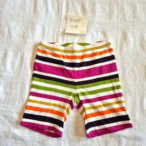 Crazy 8 girls size 7/8 or Medium striped bike shorts, NWOT